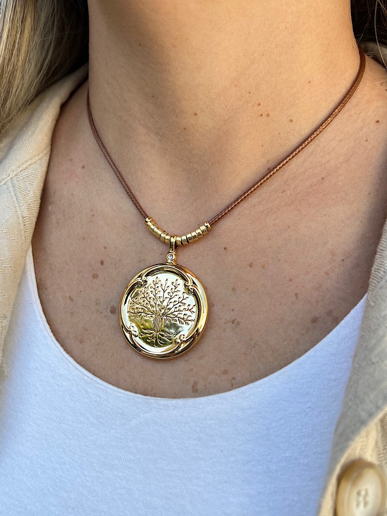 Colar Ajustável Kali Árvore da Vida Dourado