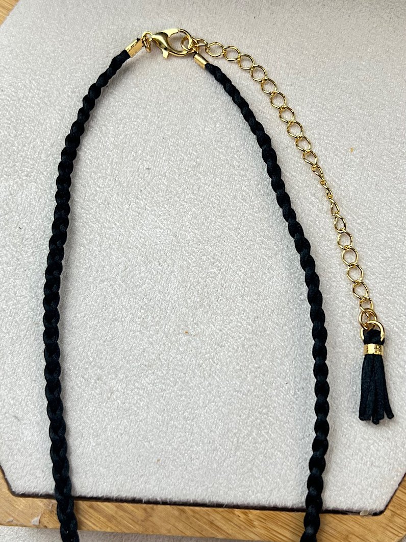 Colar Choker Joana de Trança Dourado