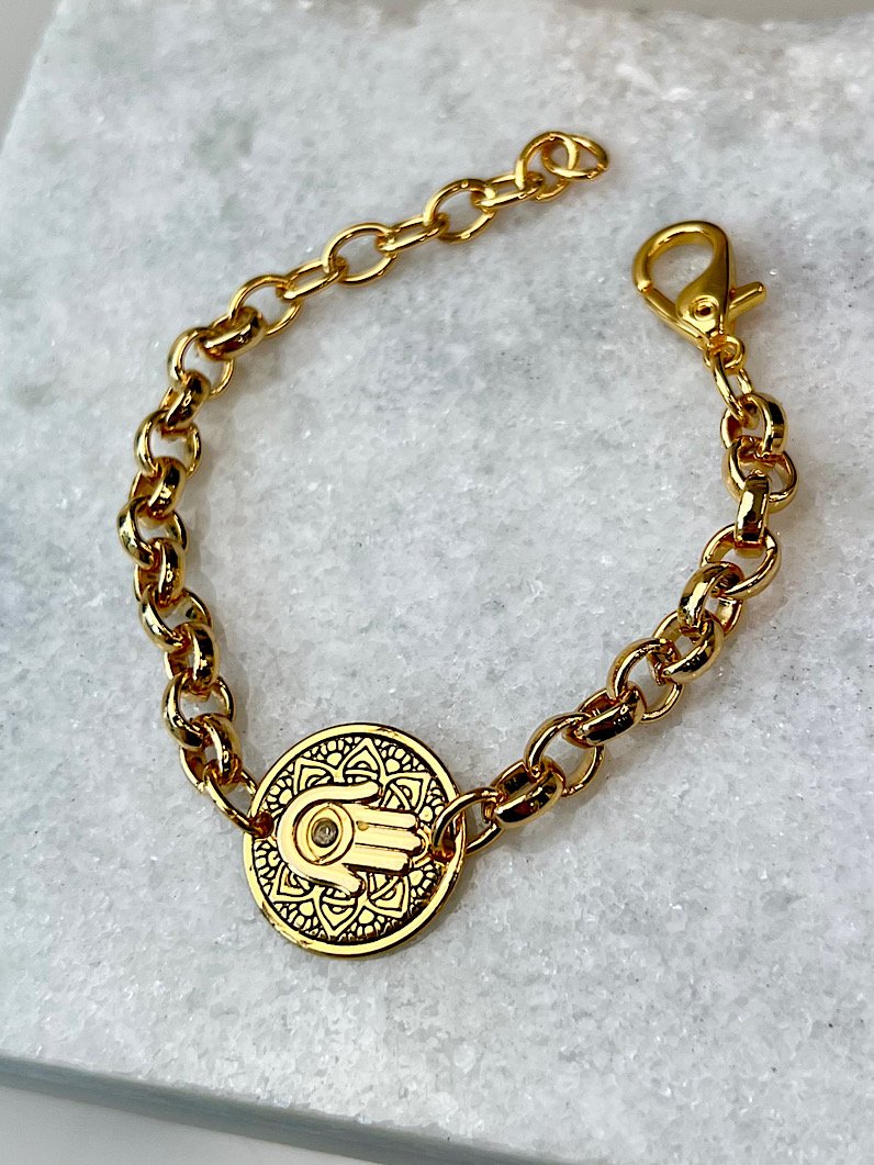 Pulseira Iara Elo Português Mão de Fátima