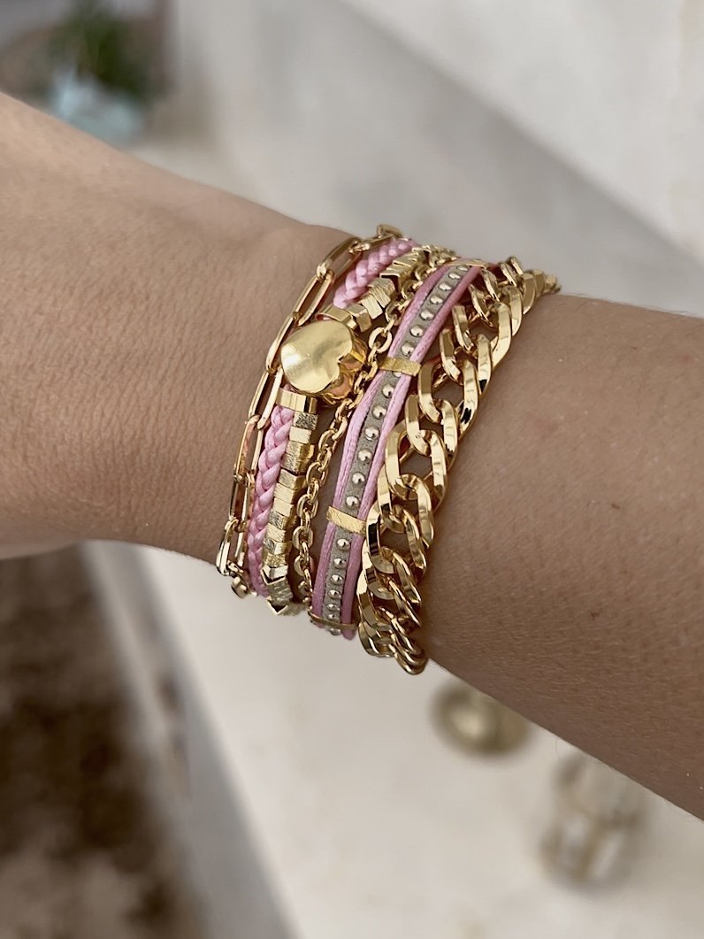 Pulseira Imã Luany Coração Dourada