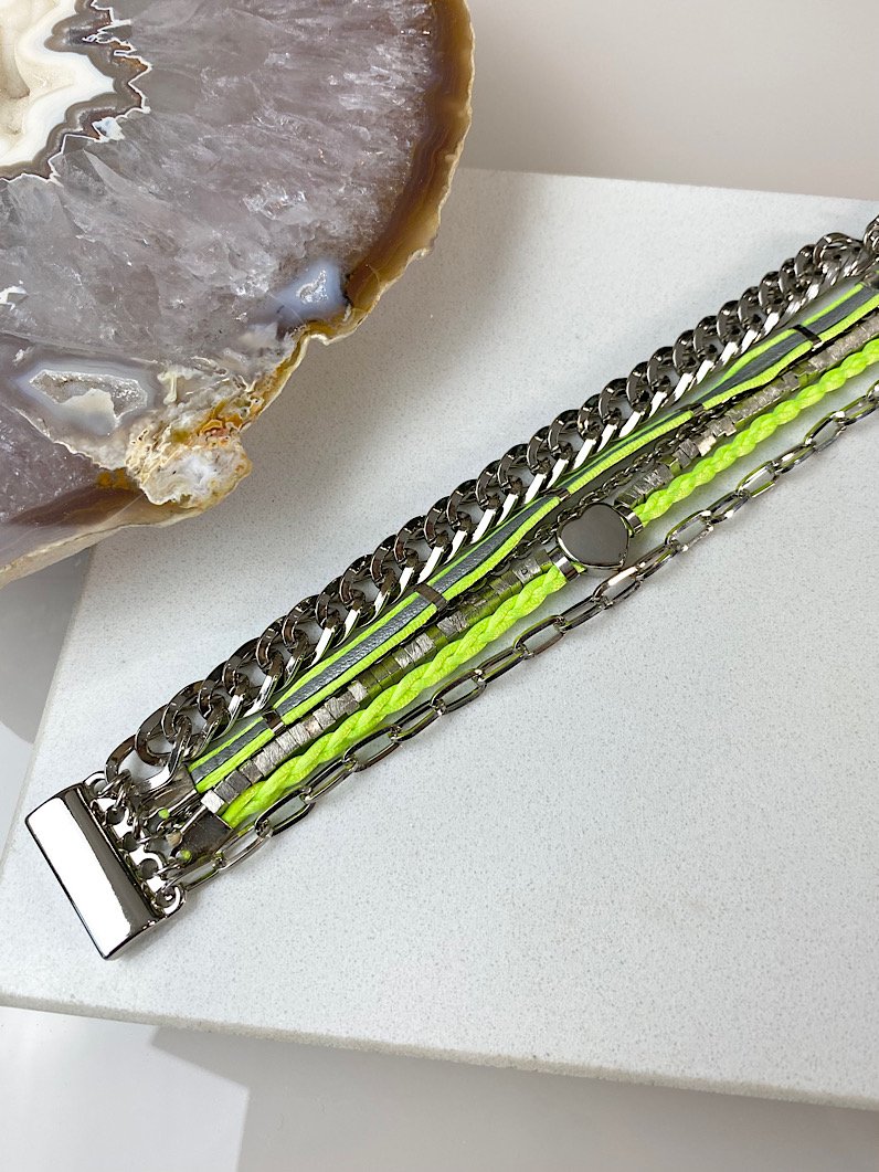 Pulseira Imã Luany Coração Prata