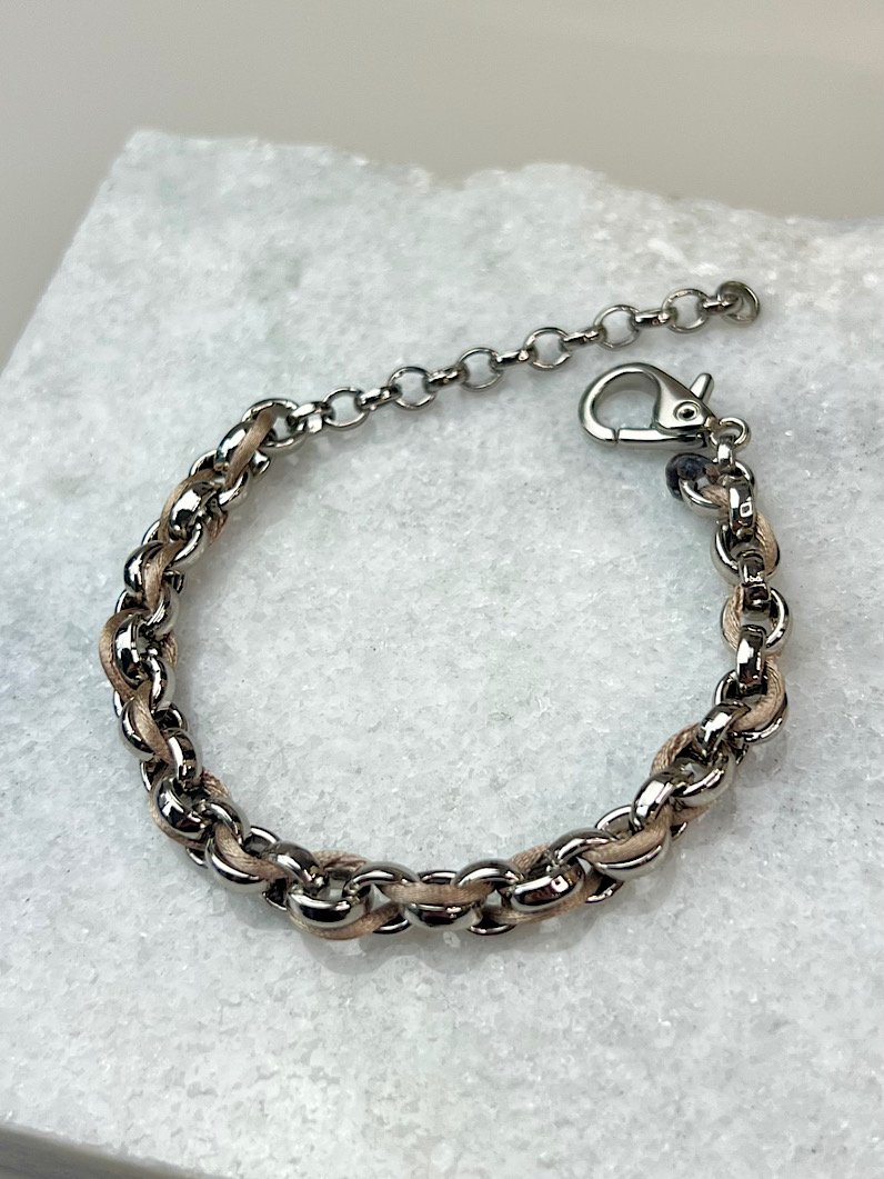 Pulseira Naomi Elo Português de Fio Prata